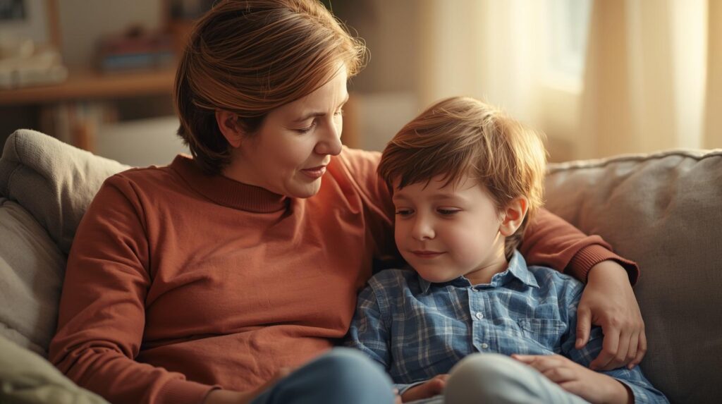 Parent listening to teenager for career guidance discussion